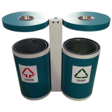 戶外噴塑圓形分類不銹鋼垃圾桶